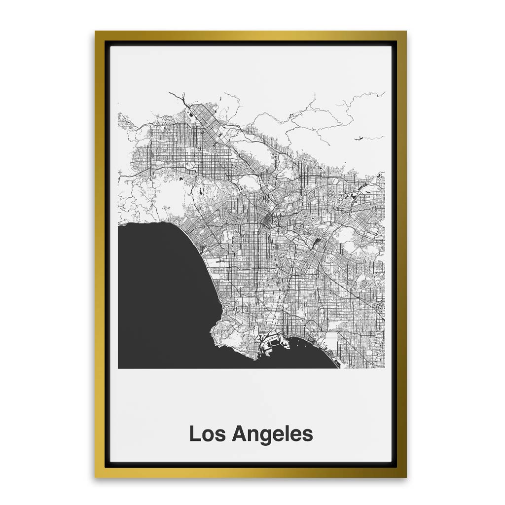 Los Angeles Gold Canvas frame acrylic canvas Frames