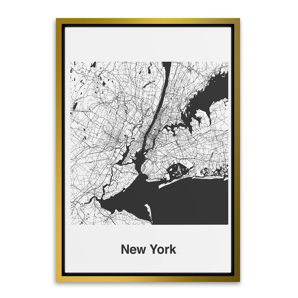 New York Gold Canvas frame acrylic canvas Frames