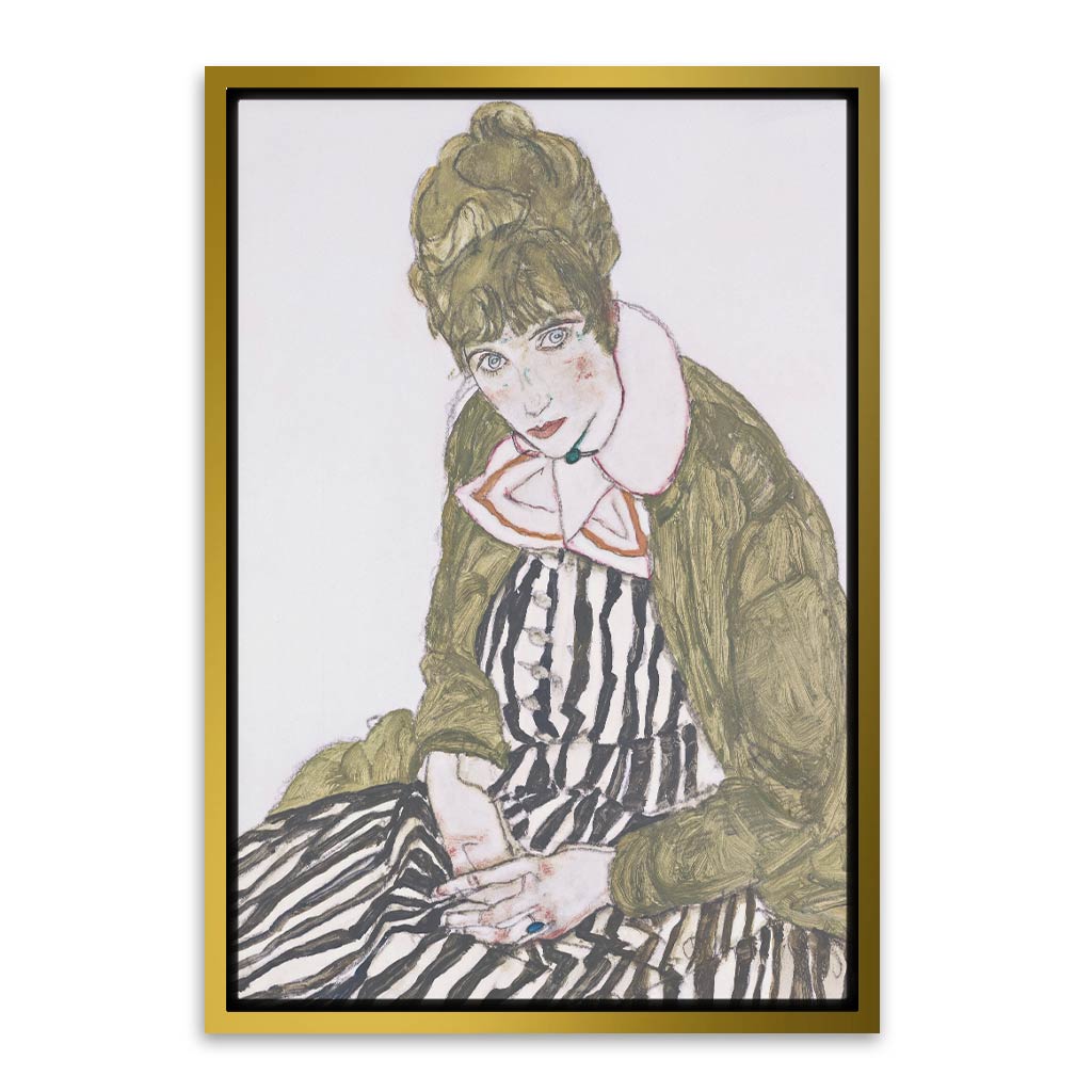 Striped Dress Gold Canvas frame acrylic canvas Frames