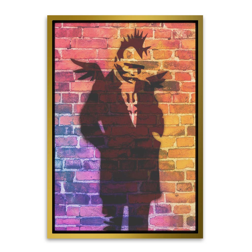 BANKSY ART 22 Gold Canvas frame acrylic canvas Frames