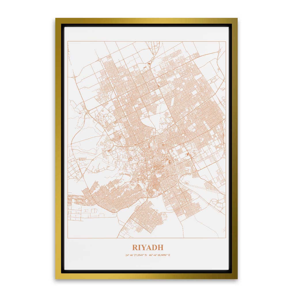 Riyadh Gold Canvas frame acrylic canvas Frames