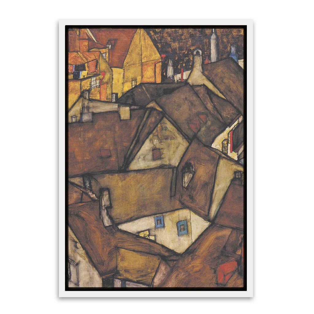 Crescent of Houses White Canvas frame acrylic canvas Frames