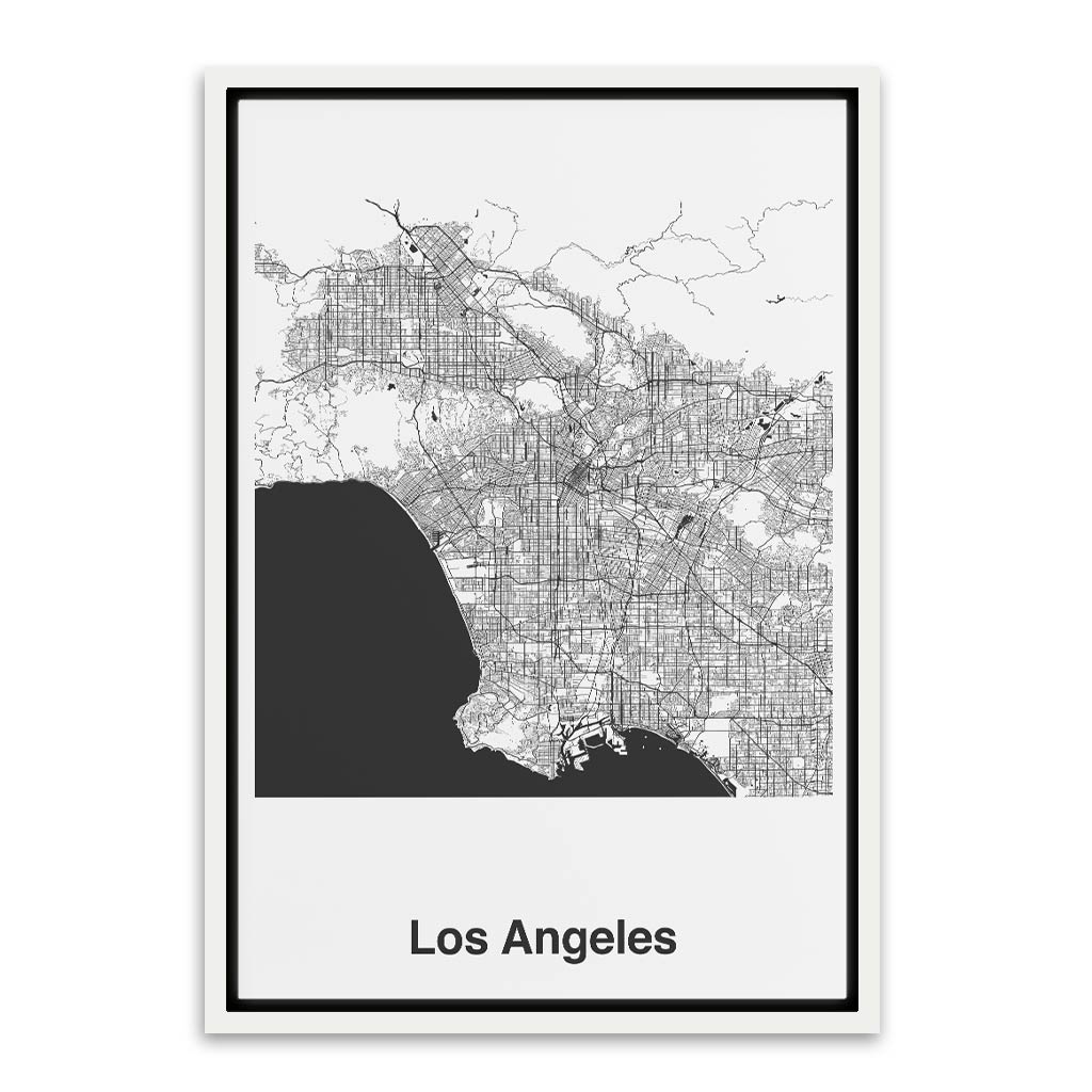 Los Angeles White Canvas frame acrylic canvas Frames