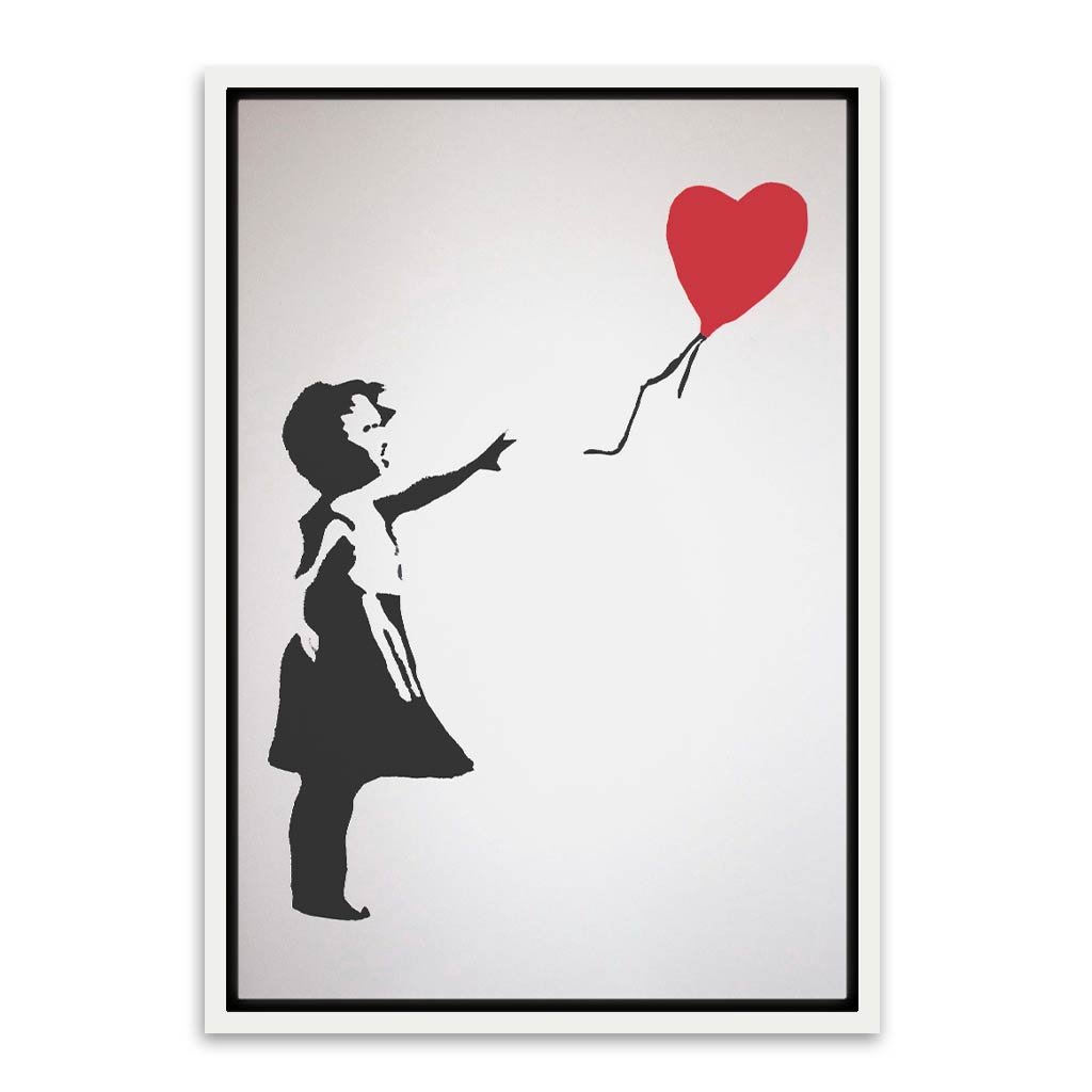 BANKSY ART 4 White Canvas frame acrylic canvas Frames