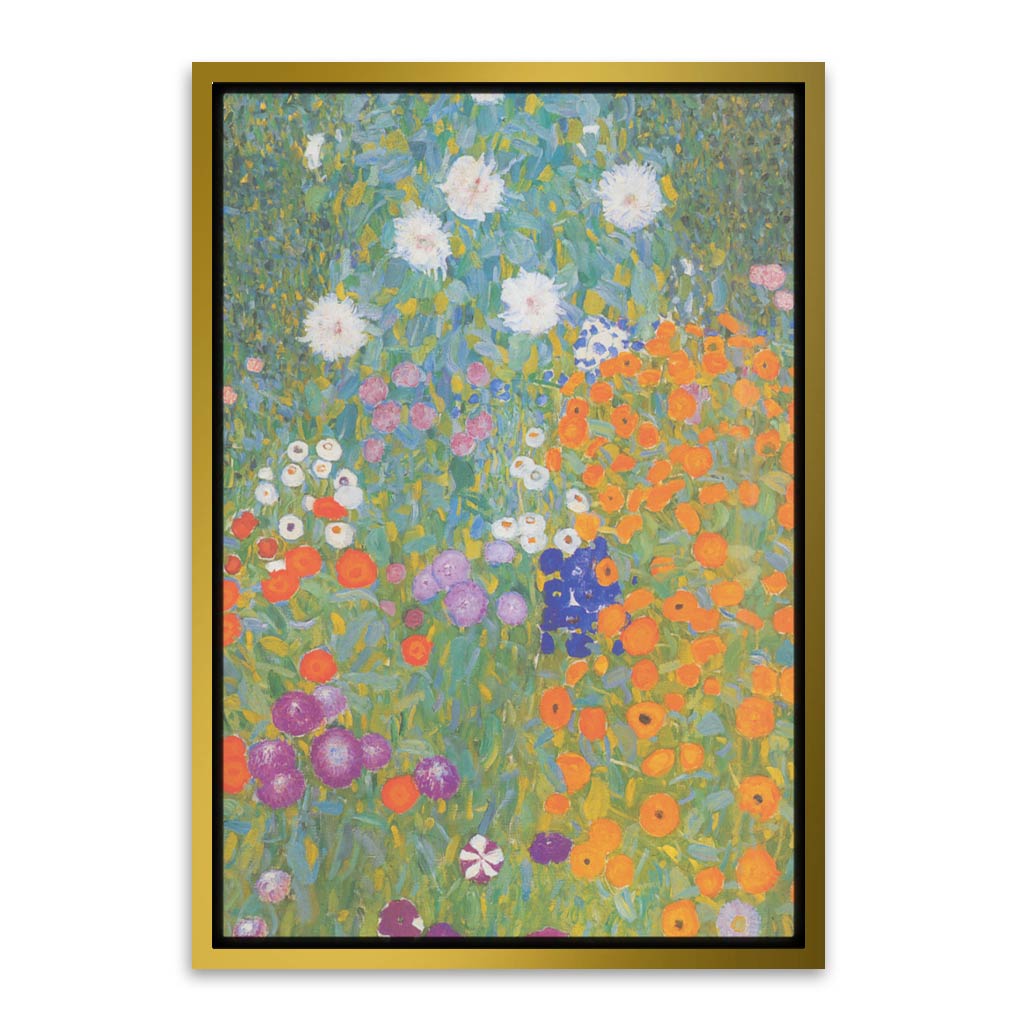 Flower garden Gold Canvas frame acrylic canvas Frames