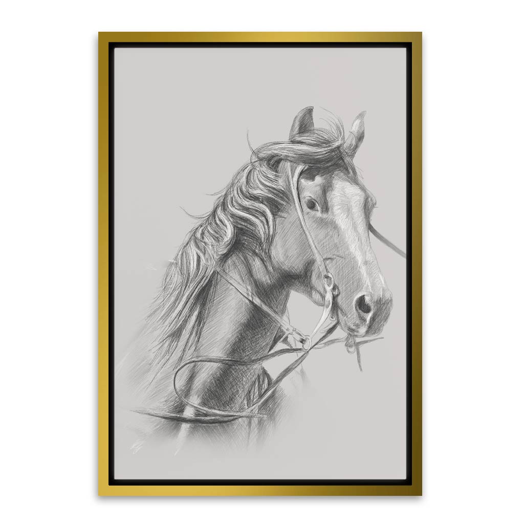 Horse Gold Canvas frame acrylic canvas Frames