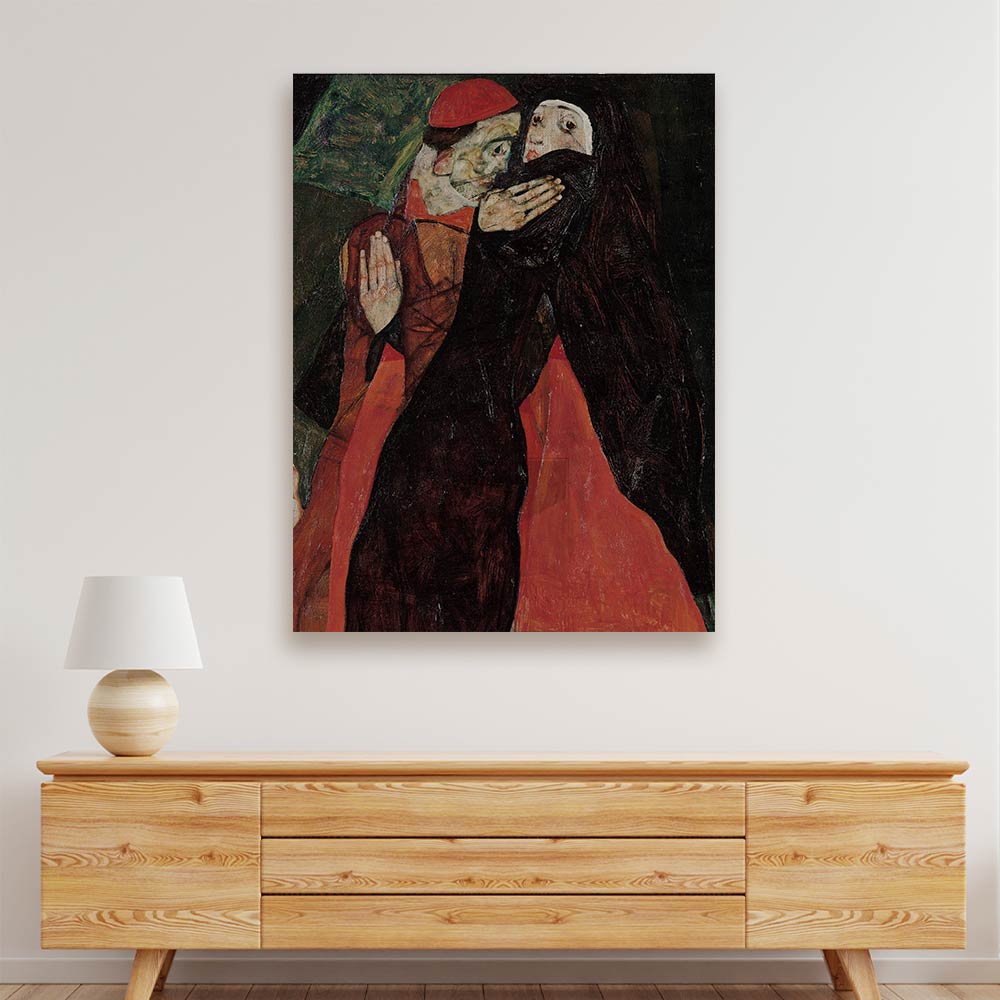 Egon Schiele - Cardinal and Nun Acrylic acrylic canvas Frames