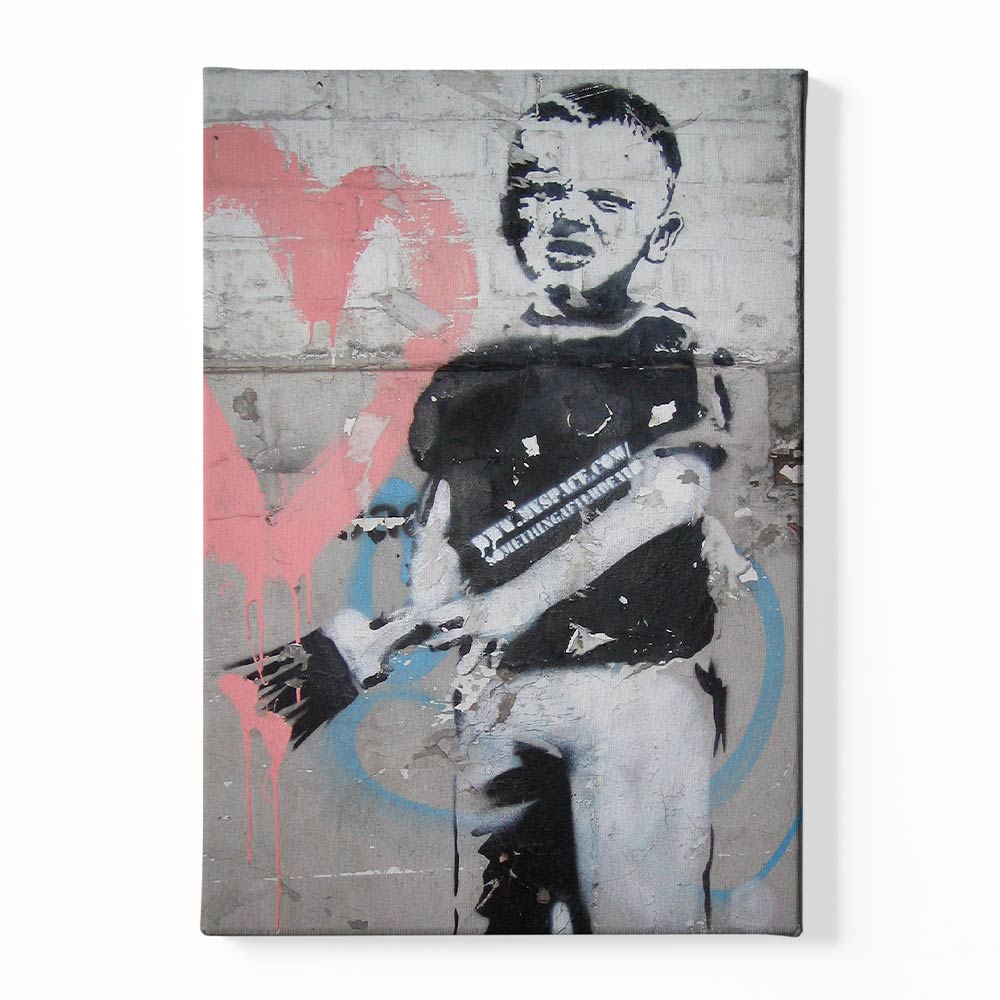 BANKSY ART 1 Canvas acrylic canvas Frames