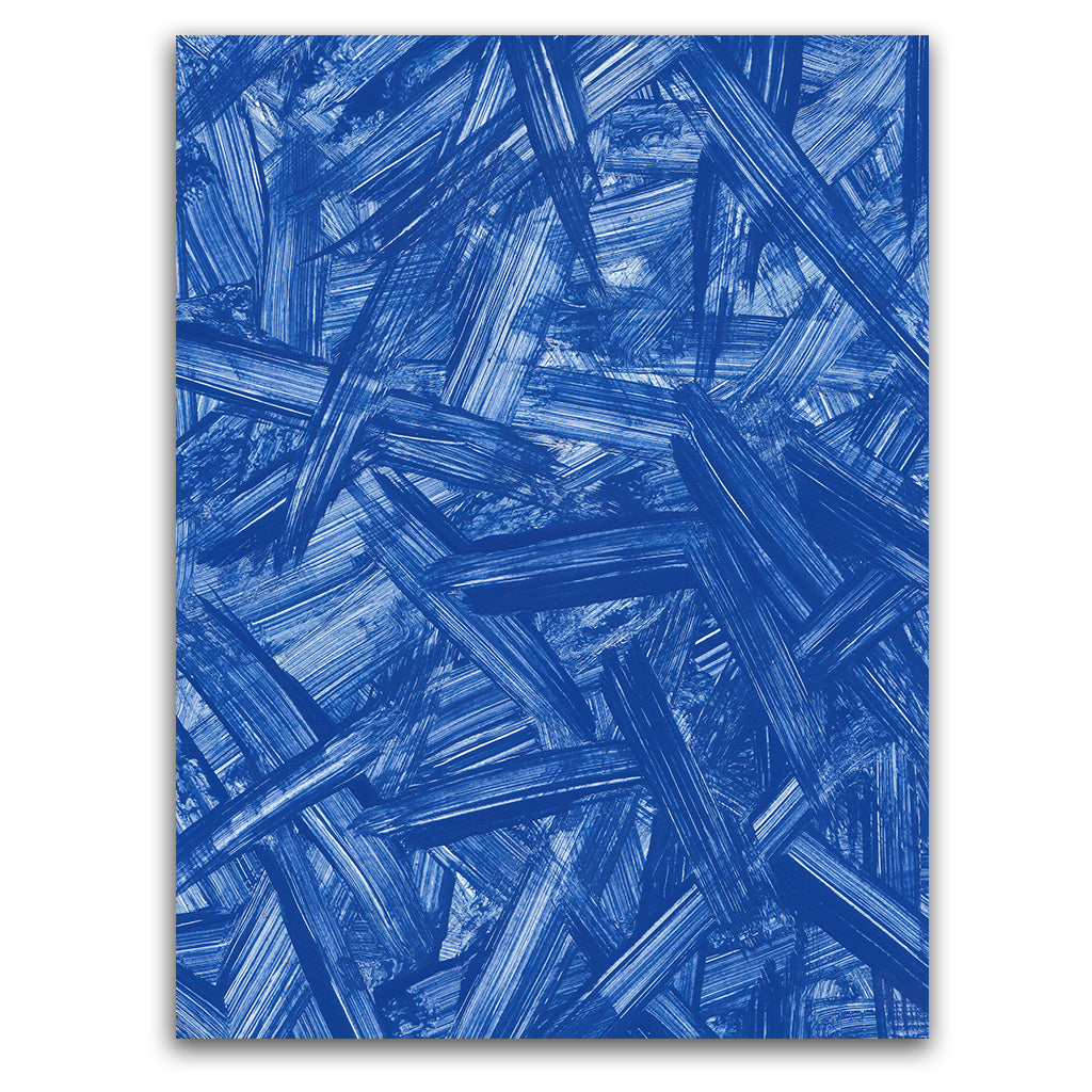 BLUE BRUSH Canvas acrylic canvas Frames