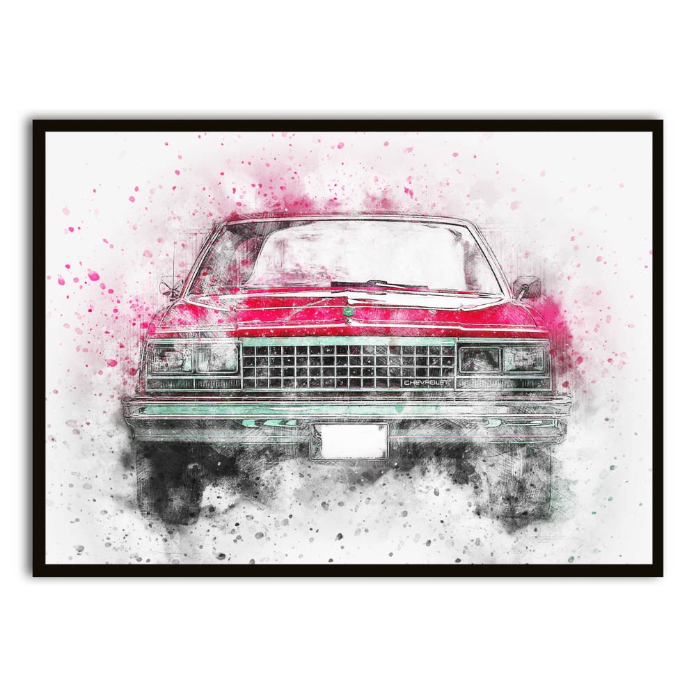 Car 1 Black Printed frame acrylic canvas Frames