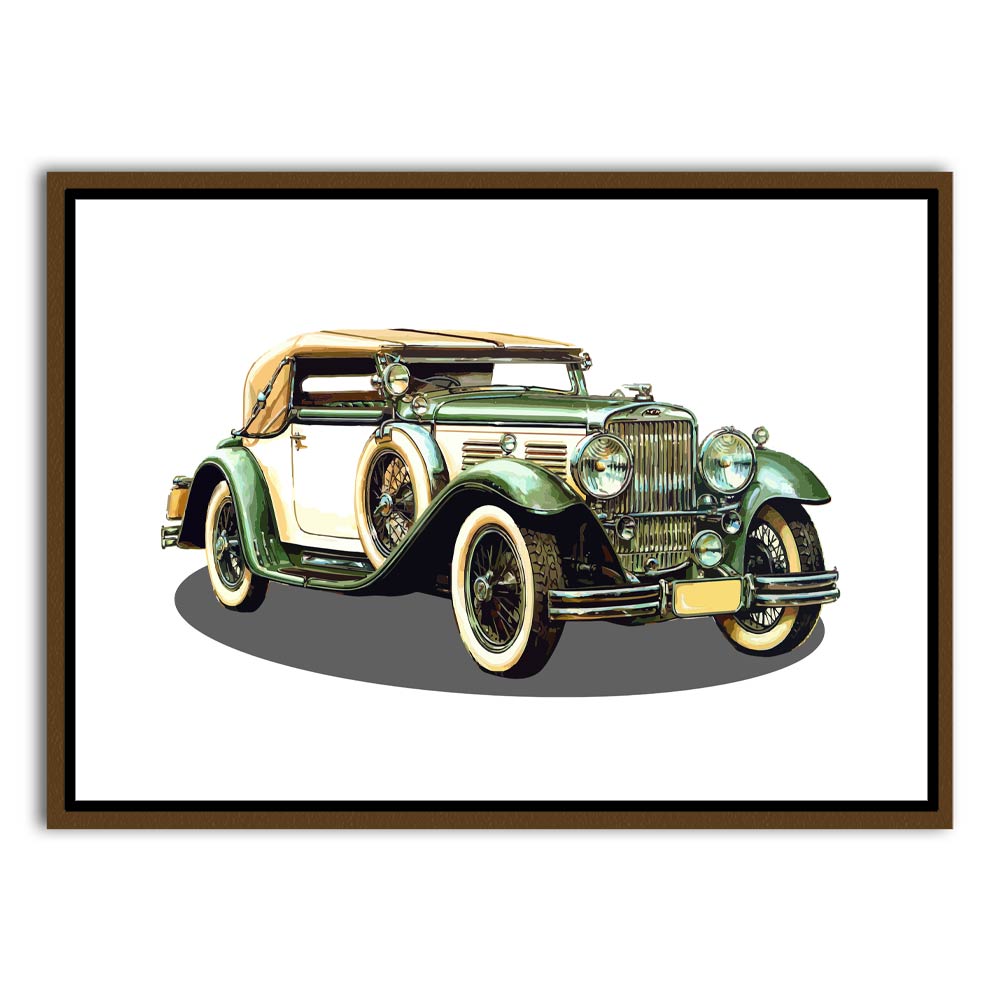 Car 10 Brown Canvas frame acrylic canvas Frames