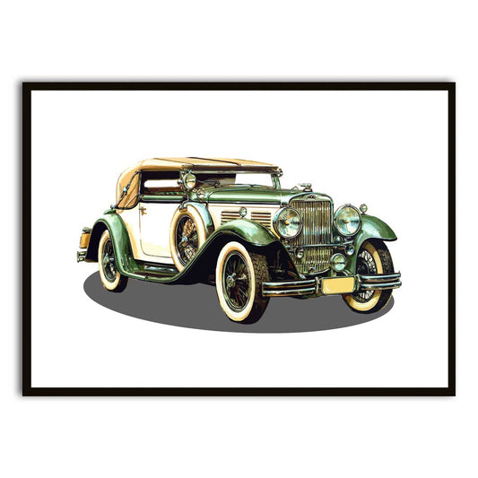 Car 10 Black Printed frame acrylic canvas Frames