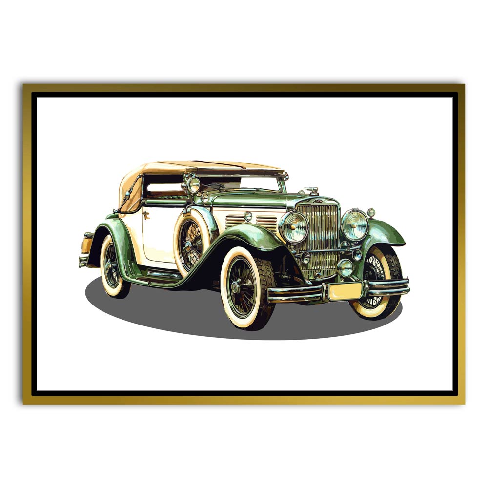 Car 10 Gold Canvas frame acrylic canvas Frames