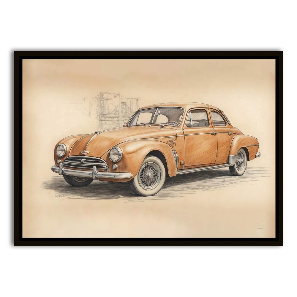 Car 13 Black Canvas frame acrylic canvas Frames