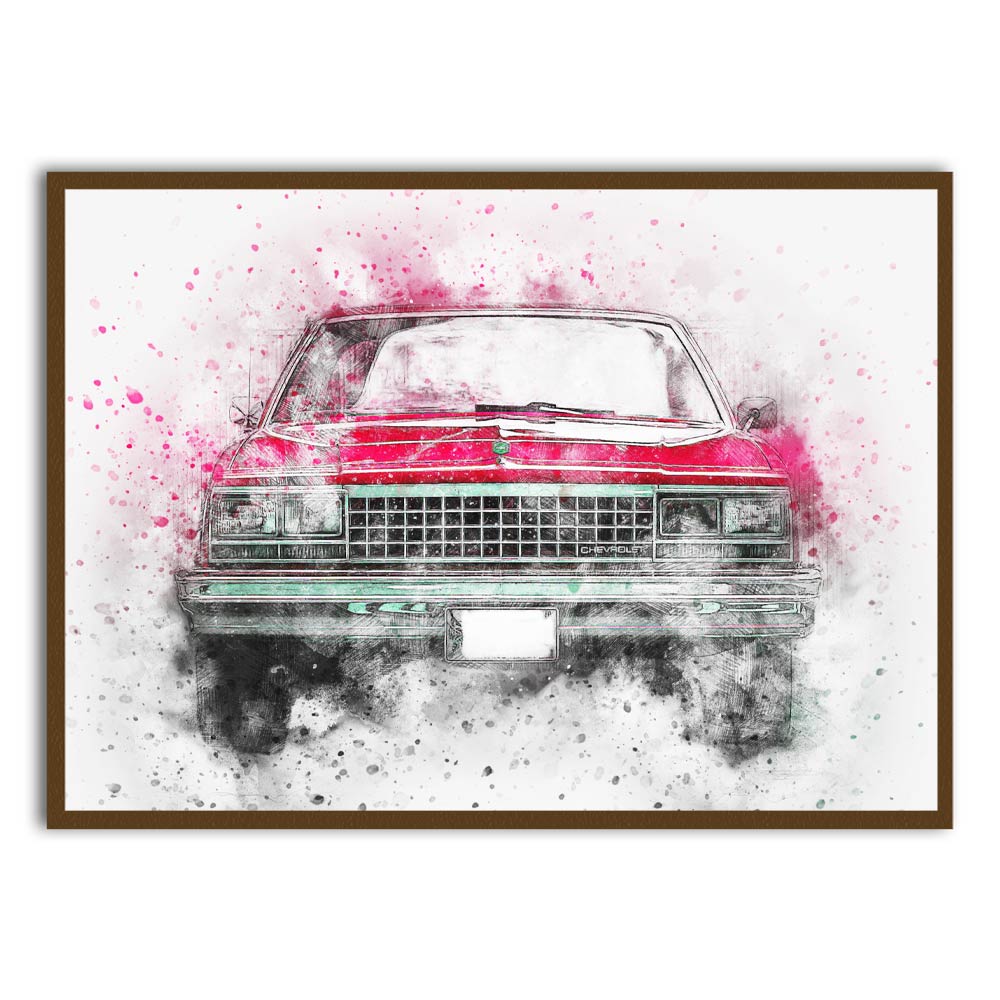 Car 1 Brown Printed frame acrylic canvas Frames