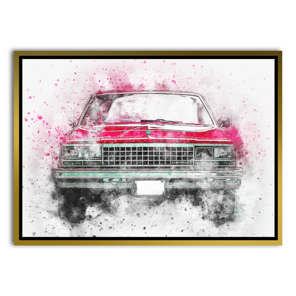 Car 1 Gold Canvas frame acrylic canvas Frames