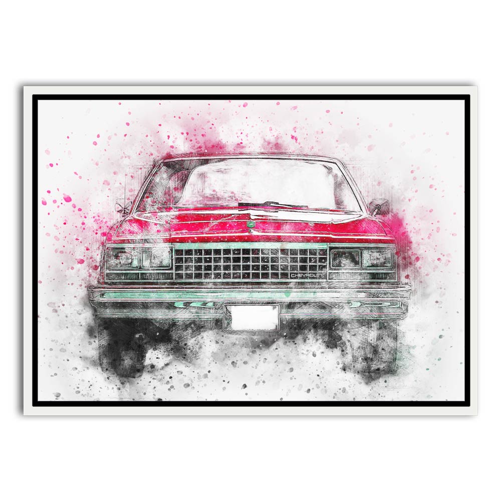 Car 1 White Canvas frame acrylic canvas Frames