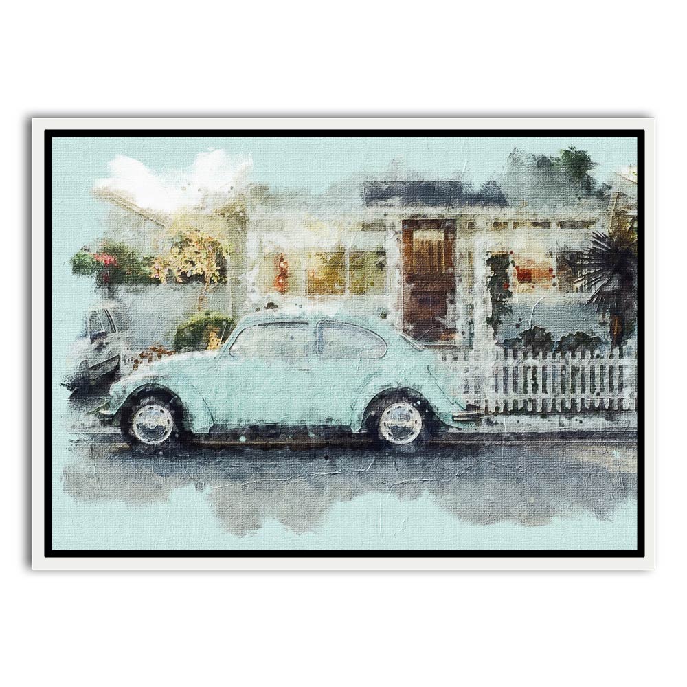 Car 3 White Canvas frame acrylic canvas Frames