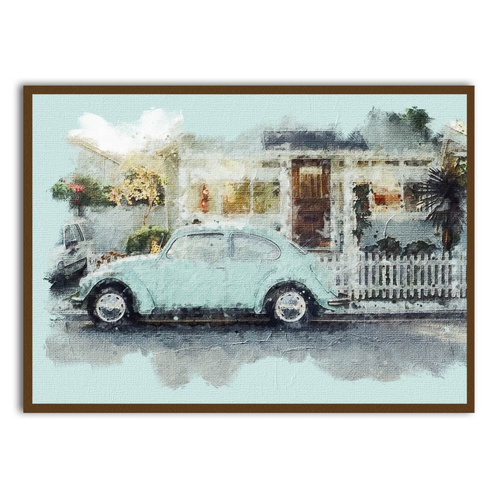 Car 3 Brown Printed frame acrylic canvas Frames