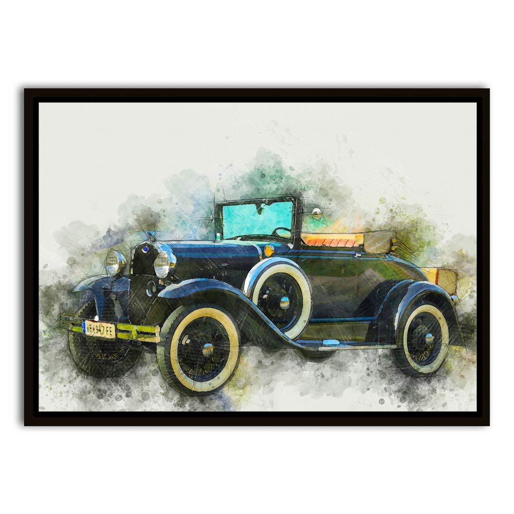 Car 4 Black Canvas frame acrylic canvas Frames