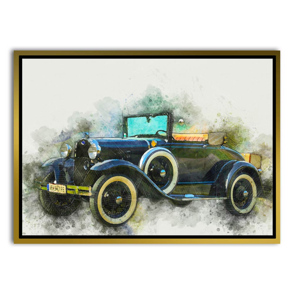 Car 4 Gold Canvas frame acrylic canvas Frames