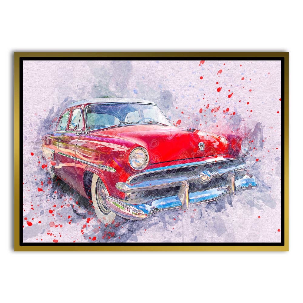 Car 5 Gold Canvas frame acrylic canvas Frames