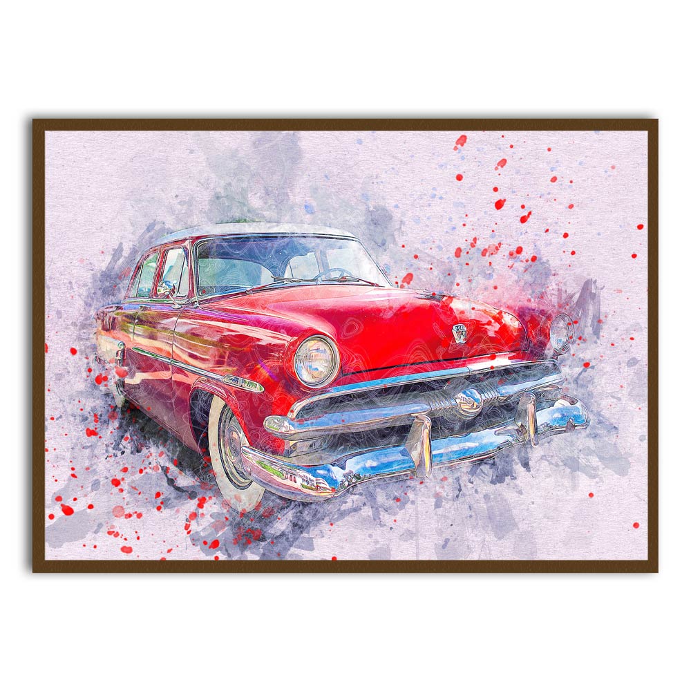 Car 5 Brown Printed frame acrylic canvas Frames