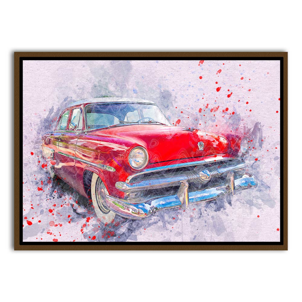 Car 5 Brown Canvas frame acrylic canvas Frames