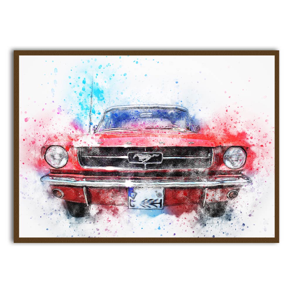 Car 7 Brown Printed frame acrylic canvas Frames