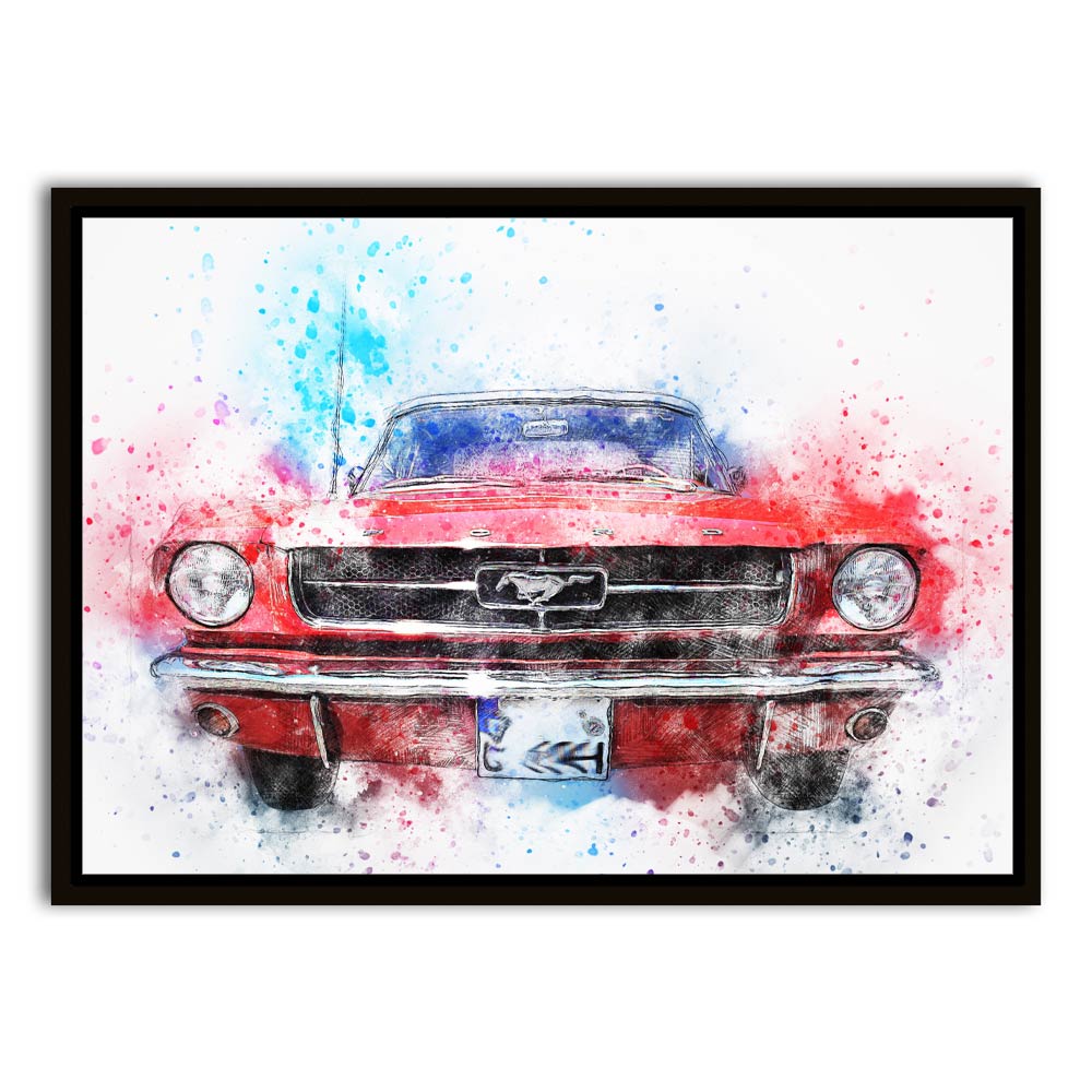 Car 7 Black Canvas frame acrylic canvas Frames