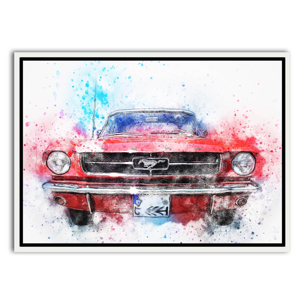 Car 7 White Canvas frame acrylic canvas Frames