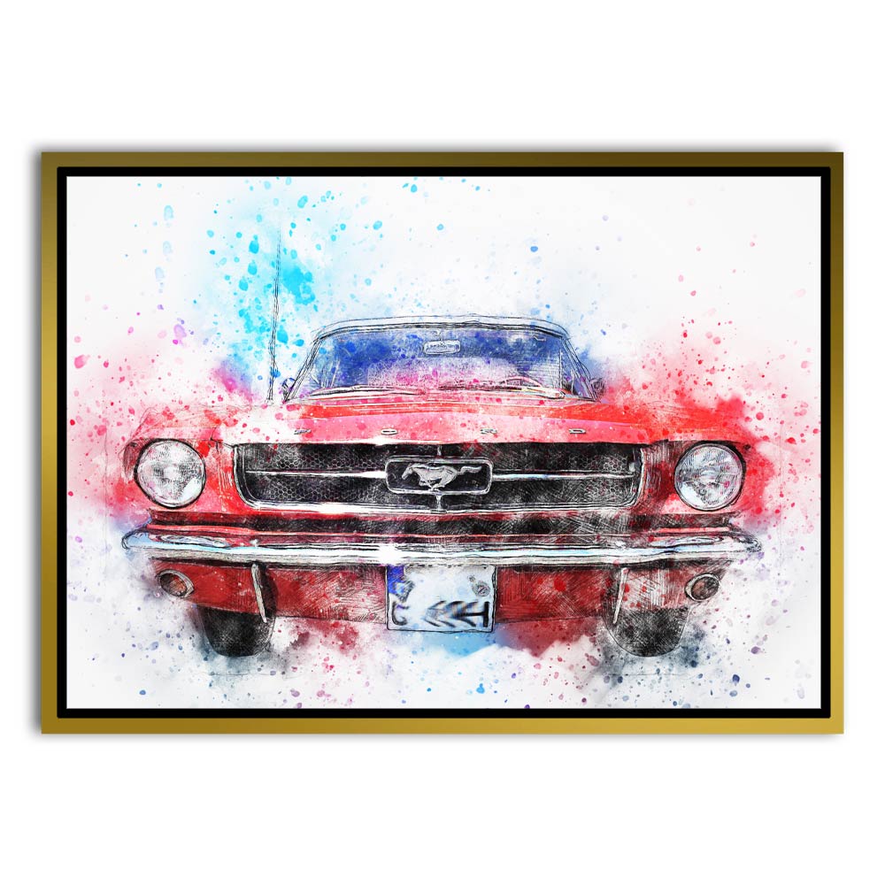 Car 7 Gold Canvas frame acrylic canvas Frames