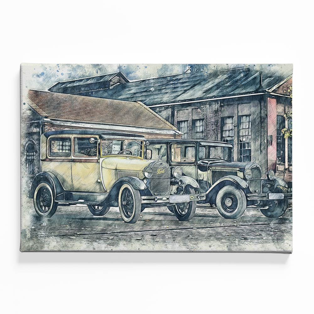 Car 8 Canvas acrylic canvas Frames