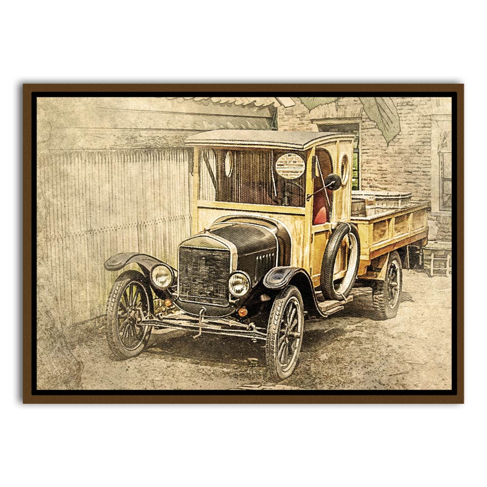 Car 9 Brown Canvas frame acrylic canvas Frames