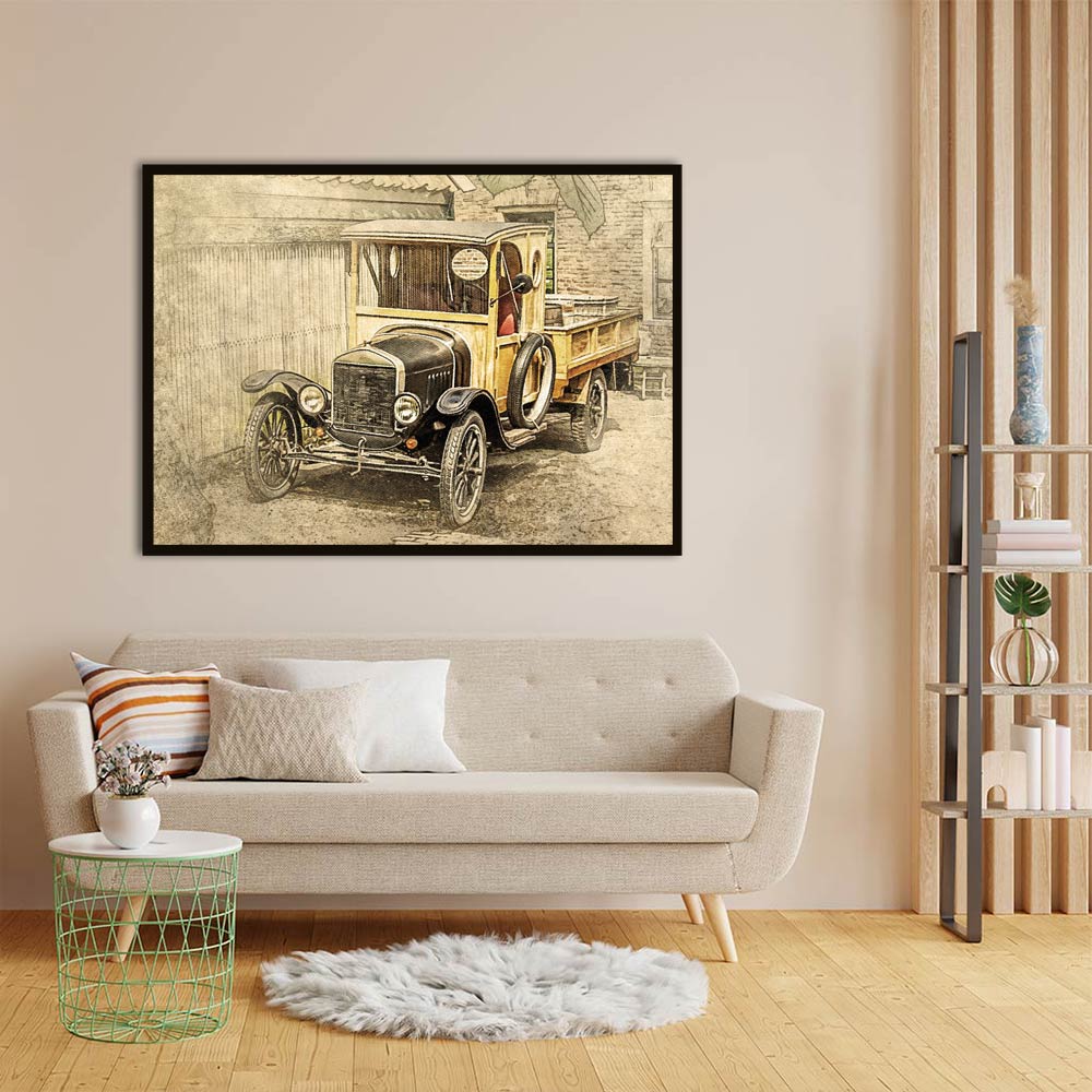 Car 9 acrylic canvas Frames