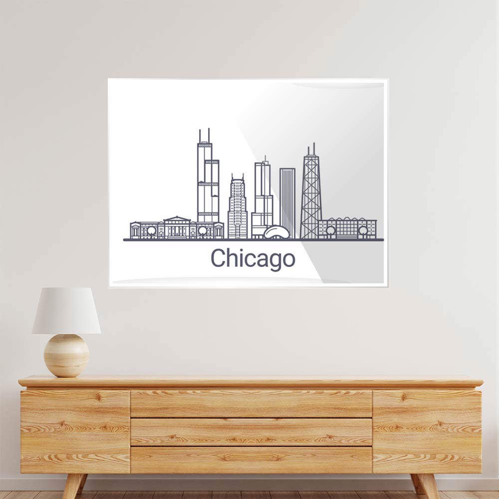 Chicago Acrylic acrylic canvas Frames