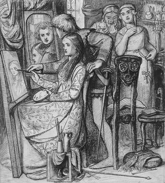 Dante Gabriel Rossetti The Parable of Love 50X40 Canvas