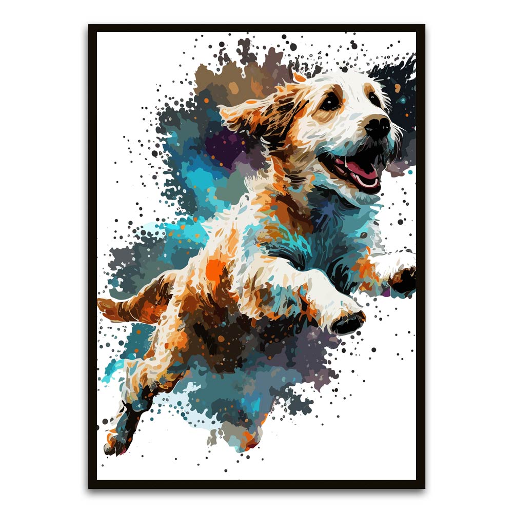 Dog Black Printed frame acrylic canvas Frames