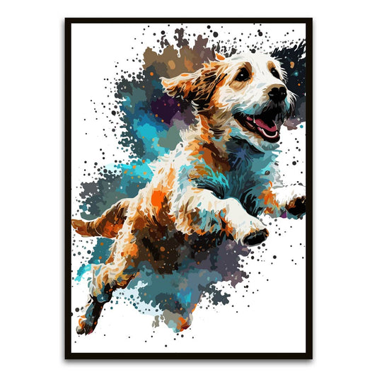 Dog Black Printed frame acrylic canvas Frames