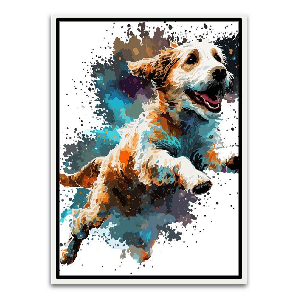 Dog White Canvas frame acrylic canvas Frames