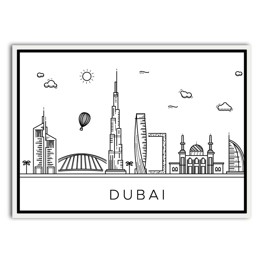 Dubai White Canvas frame acrylic canvas Frames