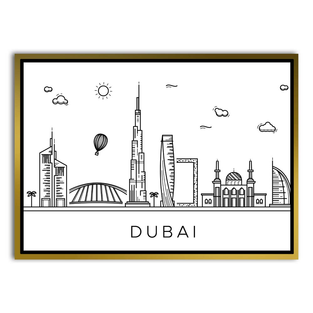 Dubai Gold Canvas frame acrylic canvas Frames