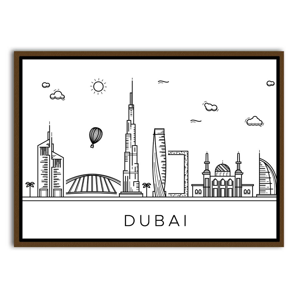 Dubai Brown Canvas frame acrylic canvas Frames