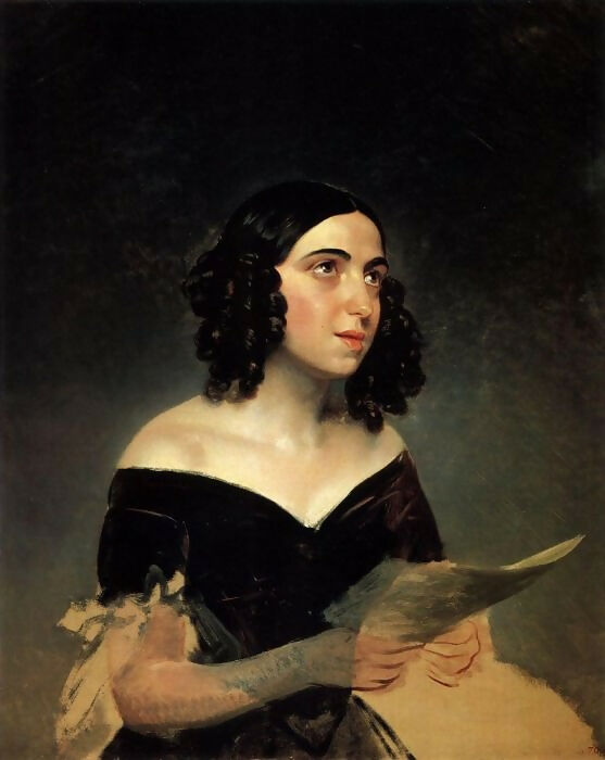 KarlPavlovichBryullov–PortraitofthesingerA.Ya.Petrova.1841 140x187 Canvas