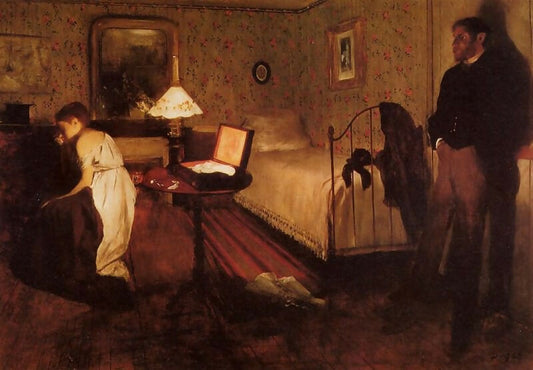 Edgar Degas Interior another name of the painting is The Abduction