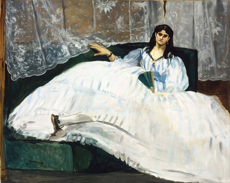 Edouard Manet - Lady with a Fan 50X40 Canvas