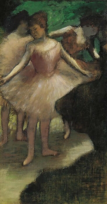 Paintings from Sotheby's auctions – Edgar degas - Three Dancers in Pink, 1886 50X40 Canvas