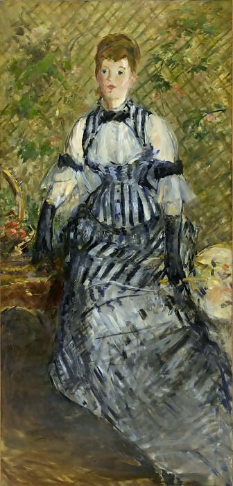 Edouard Manet - Lady in an Evening Dress 50X40 Canvas
