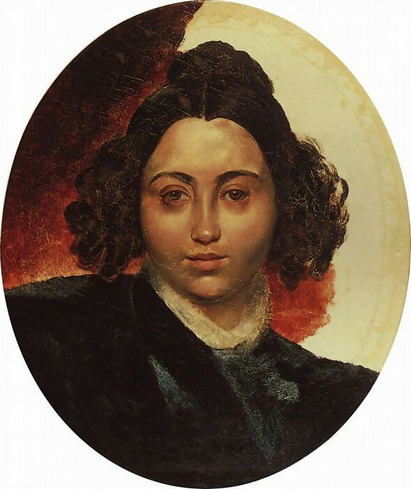KarlPavlovichBryullov–PortraitofBaronessI.I.Klodt,wifeofthesculptorP.K.Klodt.Around1839 50X40 Canvas