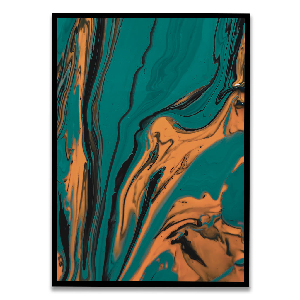 Colorful splash Black Printed frame acrylic canvas Frames